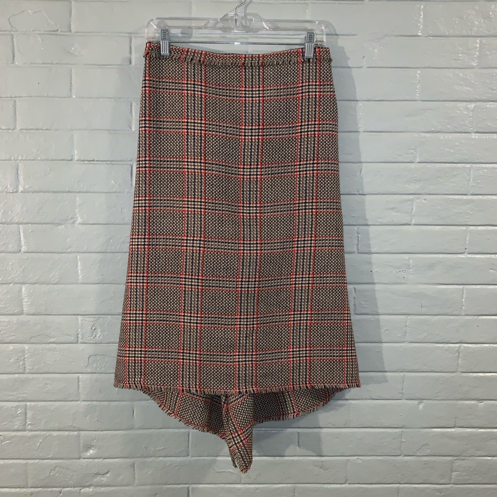 Small Vintage Handmade High Waisted Skirt with Rear Pleat